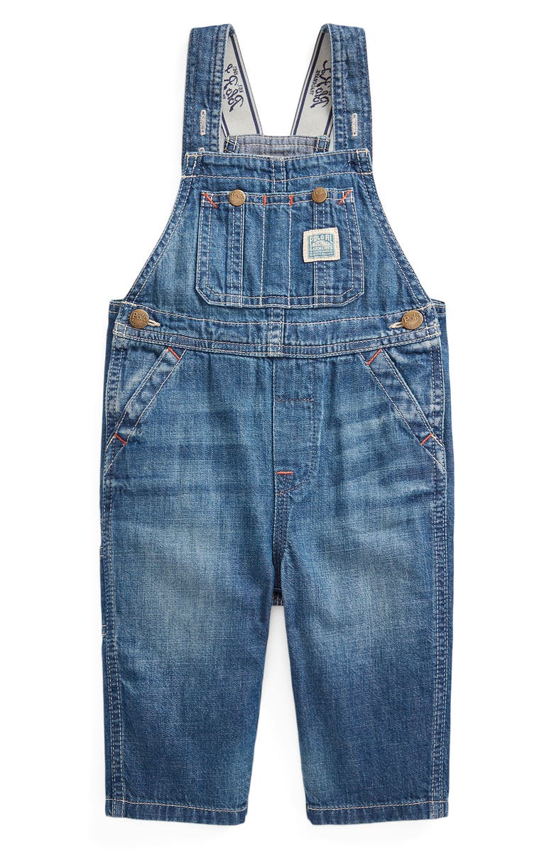Ralph Lauren Denim Overalls, Main, color, Merrill