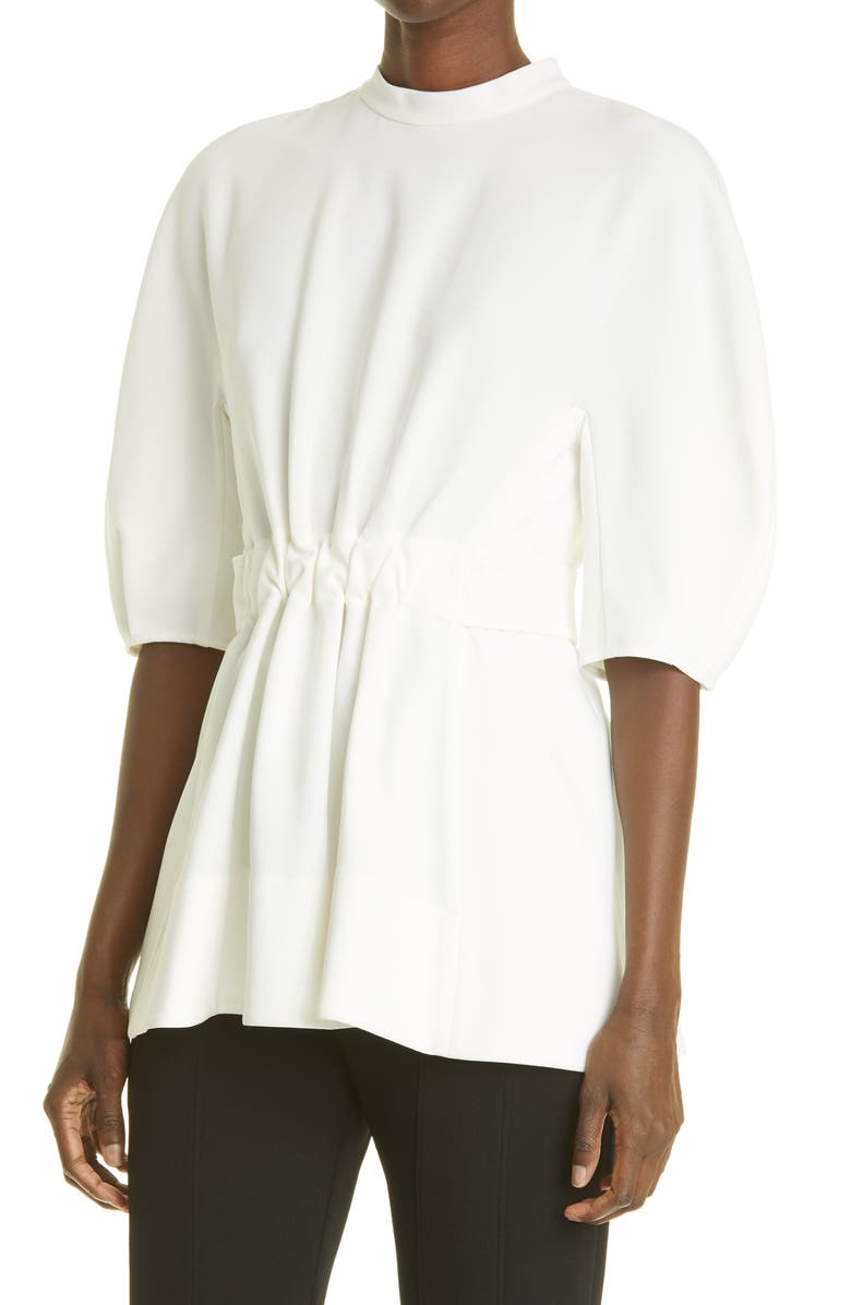 Proenza Schouler Peplum Crepe Top, Alternate, color,