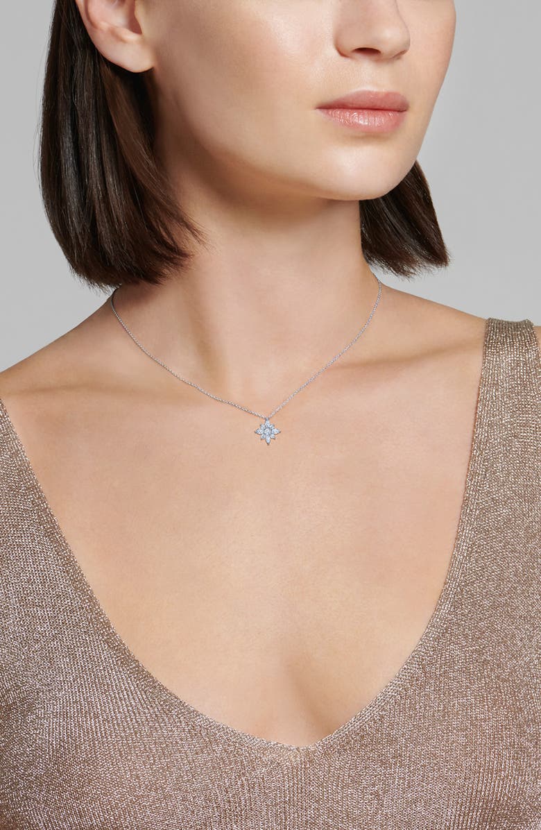 Kwiat Diamond Star Pendant Necklace, Alternate, color, 