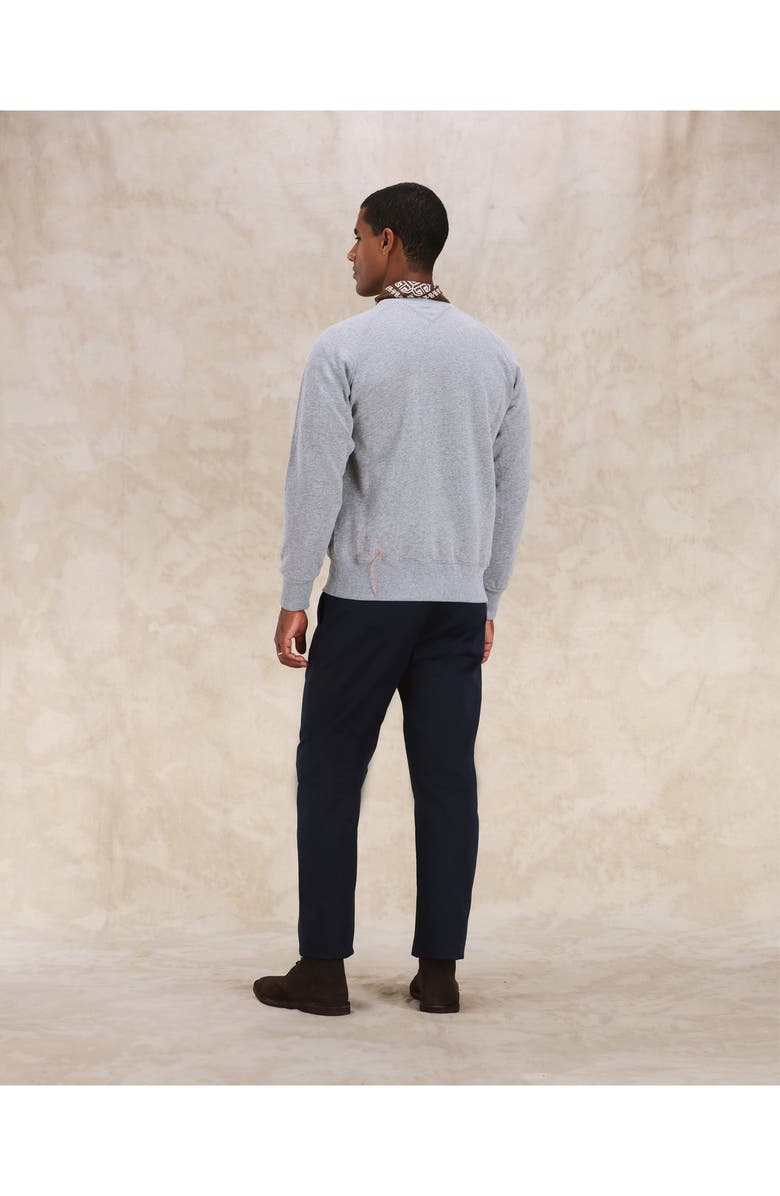 Fortela Harvard Fleece Jersey Raglan Sleeve Sweatshirt, Alternate, color, Melange