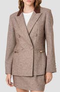 French Connection Naya Herringbone Contrast Blazer