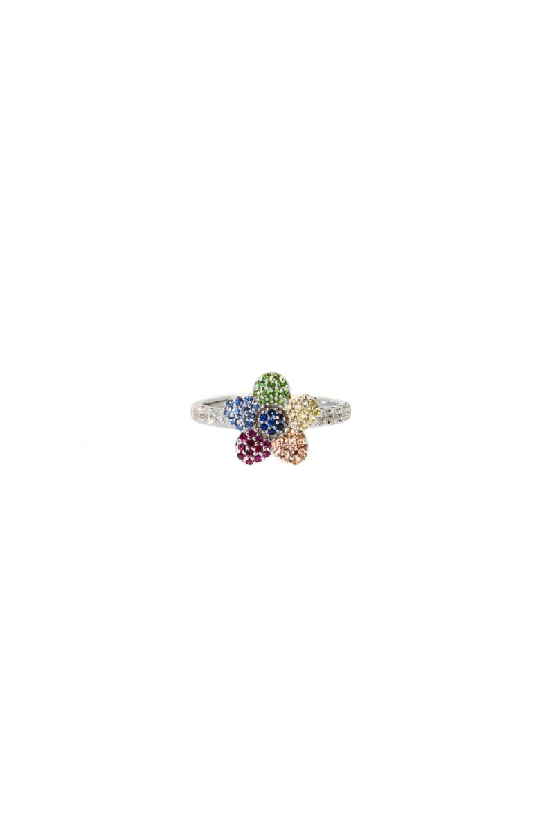 FRY POWERS FLOWER POWERS Pave Ring, Main, color, Rainbow Multi
