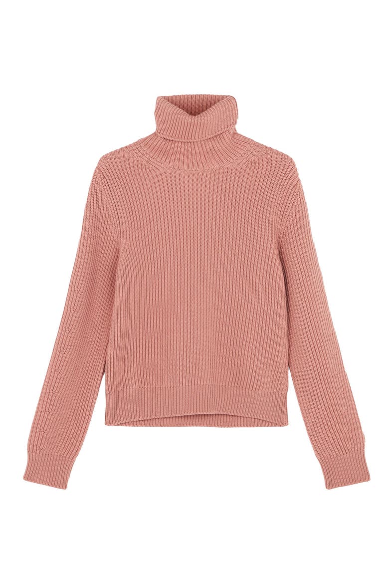 Leona High Neck Wool Sweater, Main, color, Pink