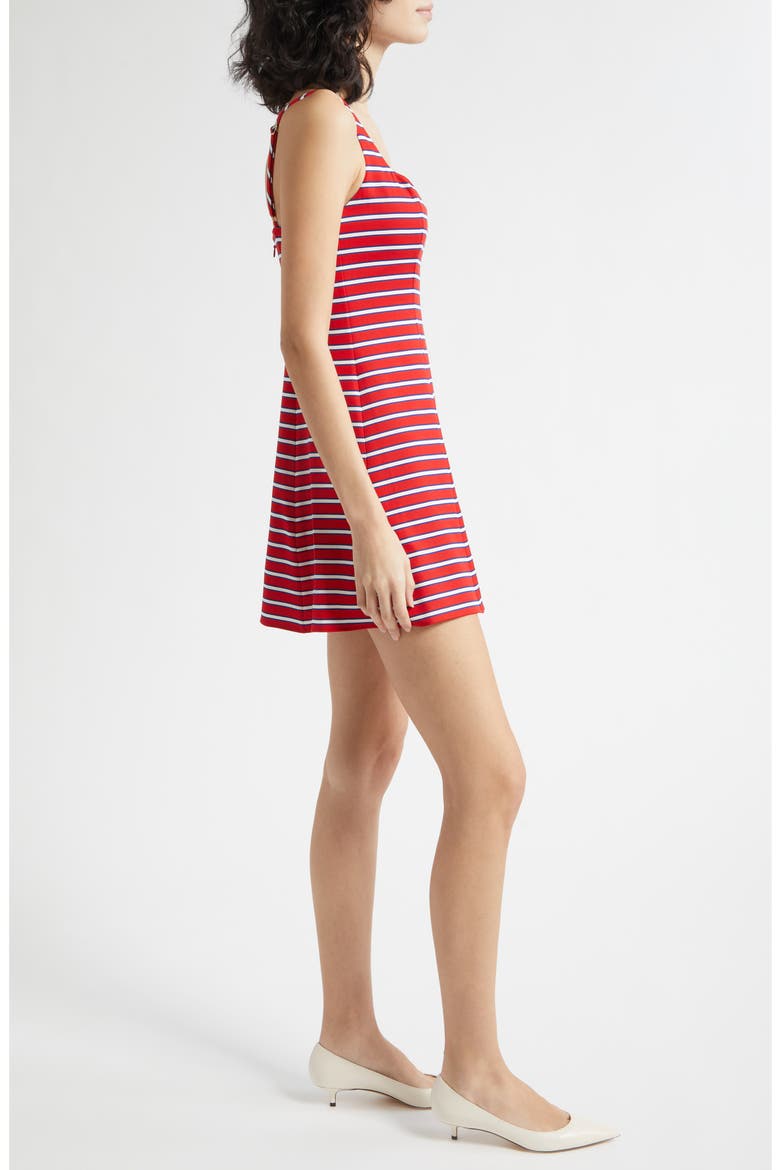 Julia Stripe Minidress, Alternate, color, TEAKWOOD CHILI PEPPER
