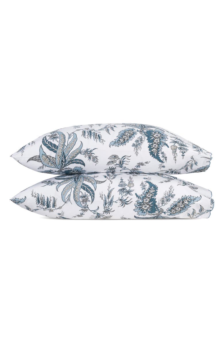 Matouk Apolline Set of 2 500 Thread Count Pillowcases, Main, color, Mediterranean
