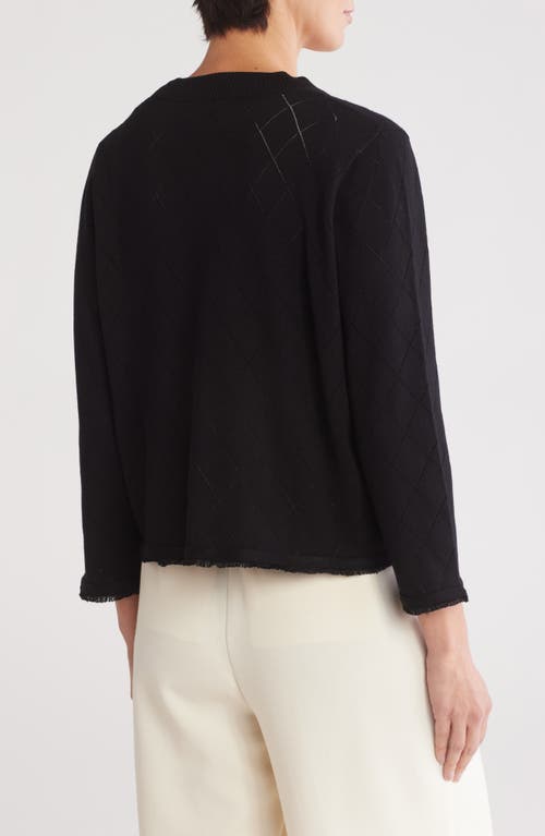 ADRIANNA PAPELL ADRIANNA PAPELL DIAMOND JACQUARD CARDIGAN