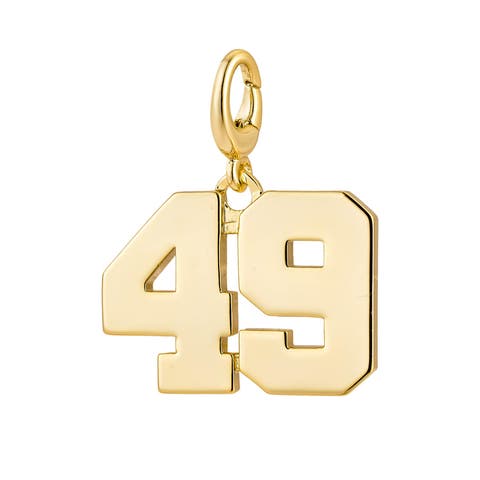 Drip Digits Number Pendant Charm