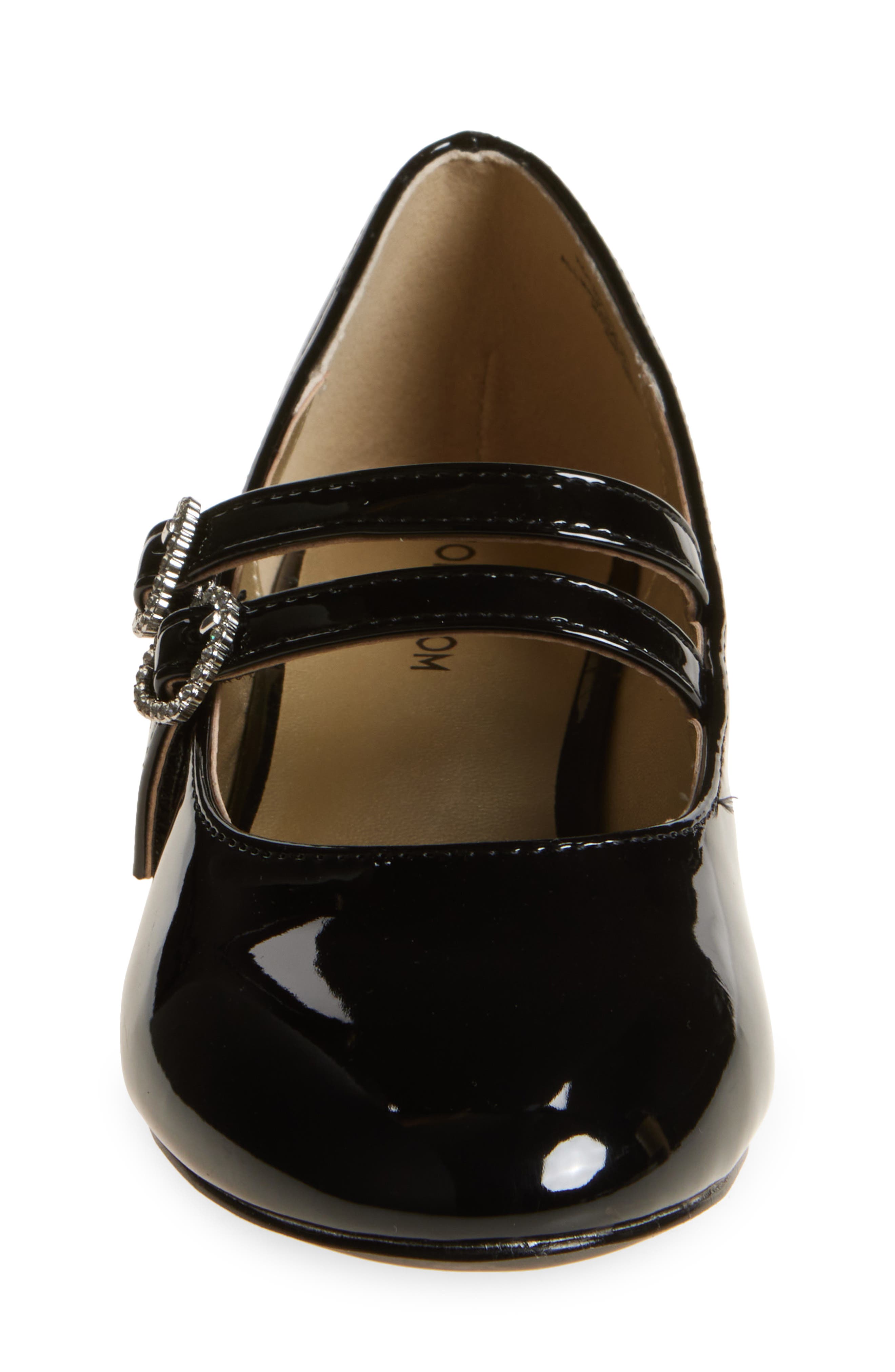 Nordstrom Kids' Rebecka Double Buckle Mary Jane Pump, Alternate, color, Black Patent