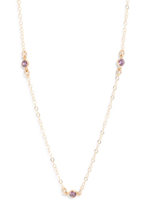 Birthstone Station Necklace