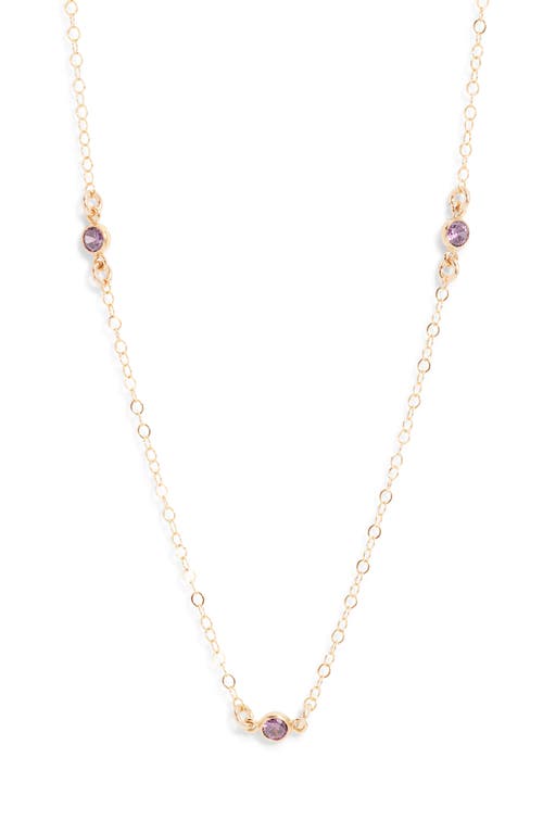 Set & Stones Birthstone Station Necklace In Gold