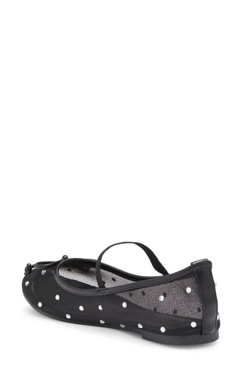 Top Guy Shoes Rosario Rhinestone Mesh Mary Jane Flat