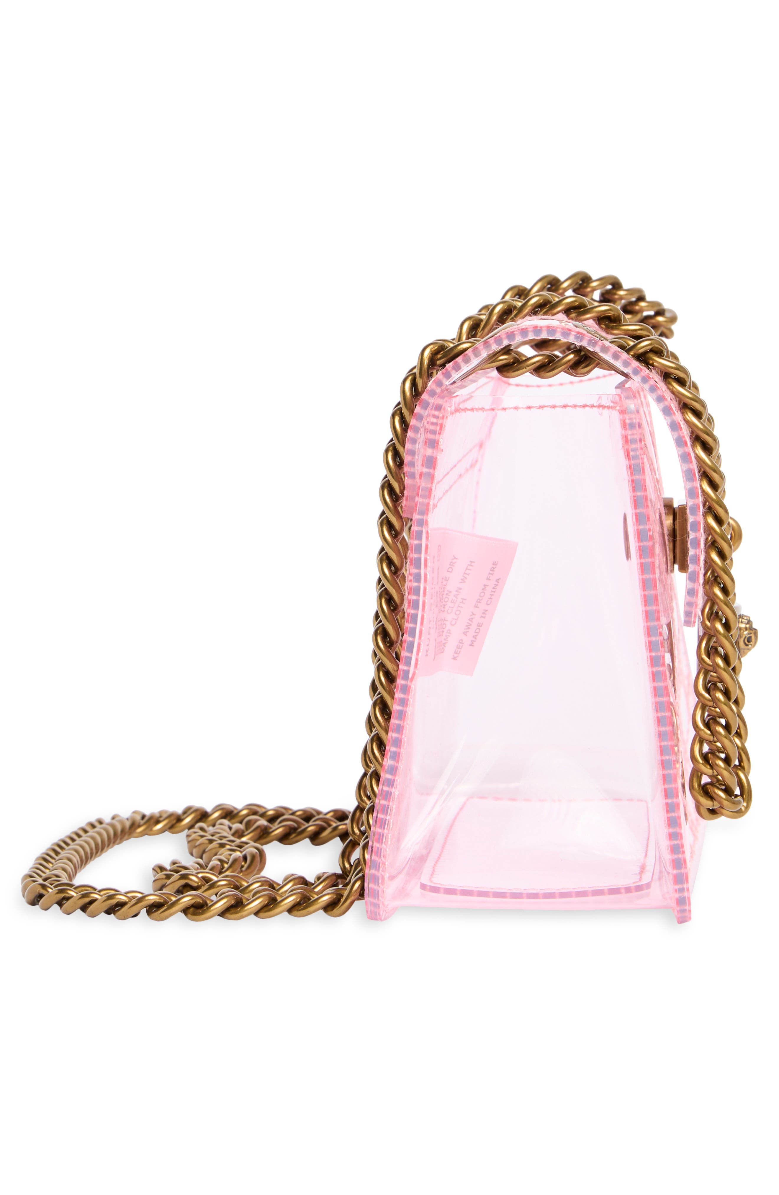 KG Kurt Geiger Mini Brixton Vinyl Convertible Shoulder Bag, Alternate, color, Light/ Pastel Pink