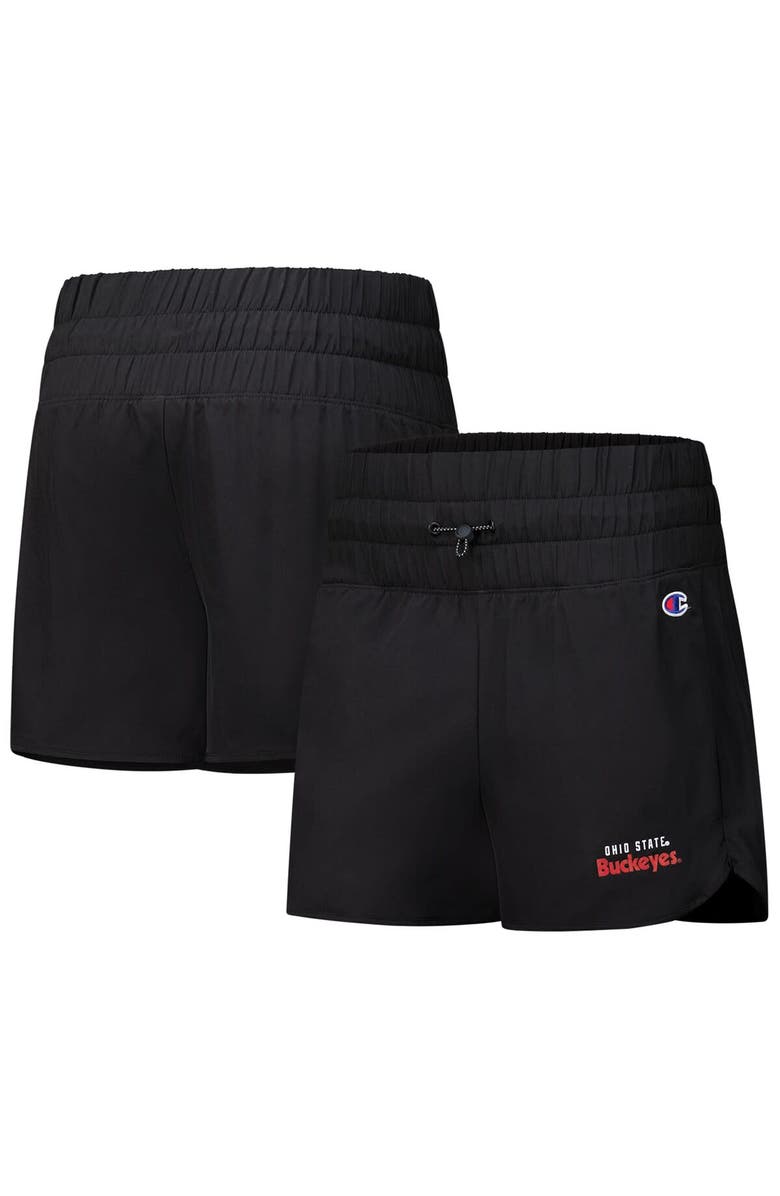 Champion Women's Champion Black Ohio State Buckeyes Tailgate Her Woven Shorts, Alternate, color, Black