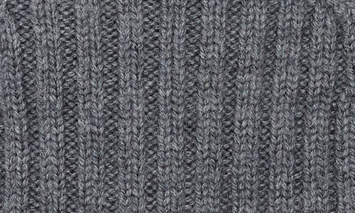 Hickey Freeman Merino Wool Rib Knit Beanie In Gray
