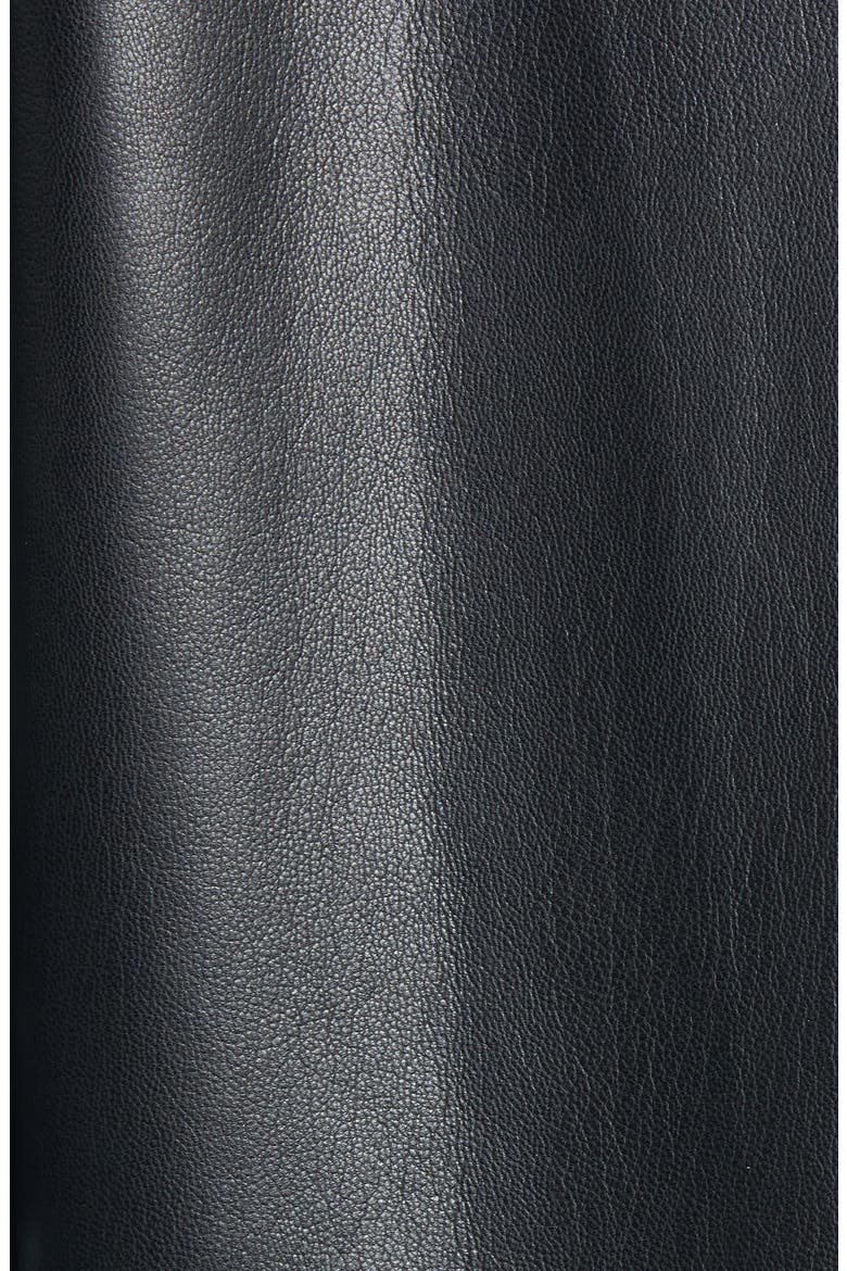 Elpi Vegan Leather Shirt, Alternate, color, BLACK