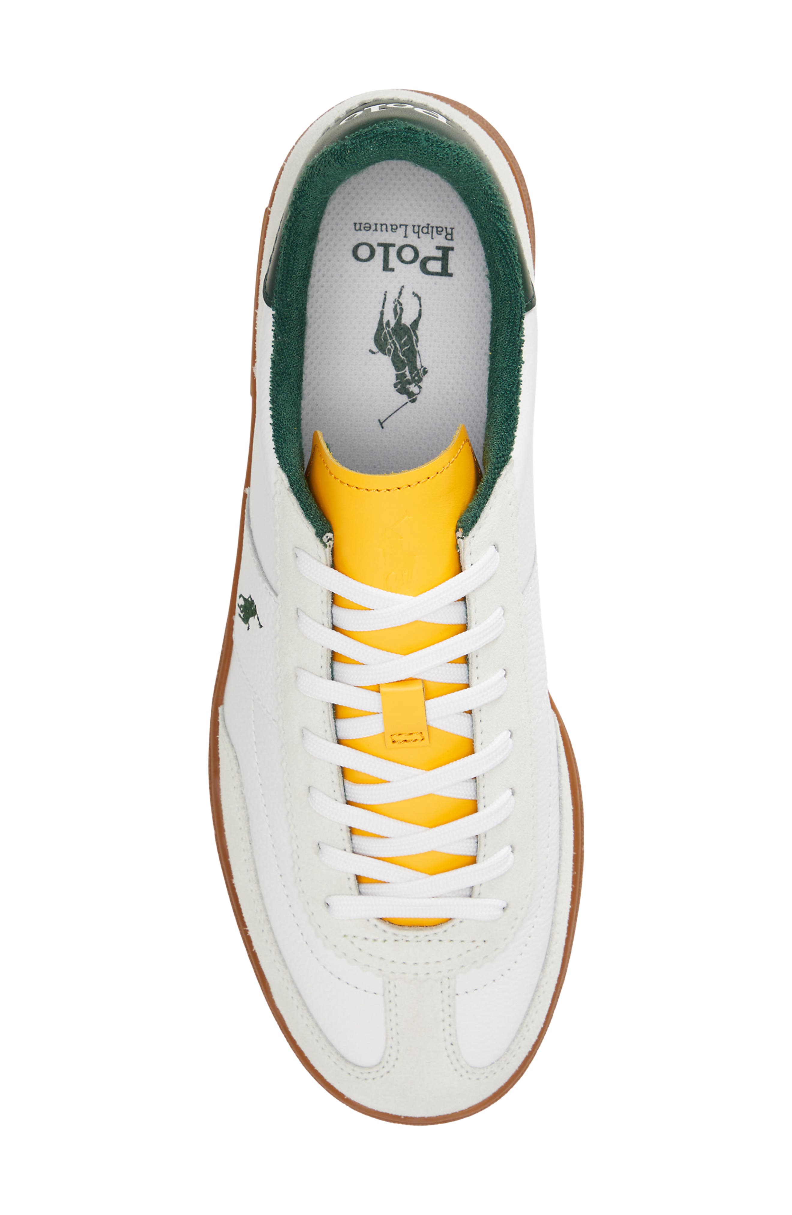 Bedford Low Top Sneaker, Alternate, color, WHITE/ PINE/ GOLD BUGLE
