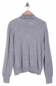 Easy Wool & Silk Turtleneck Sweater