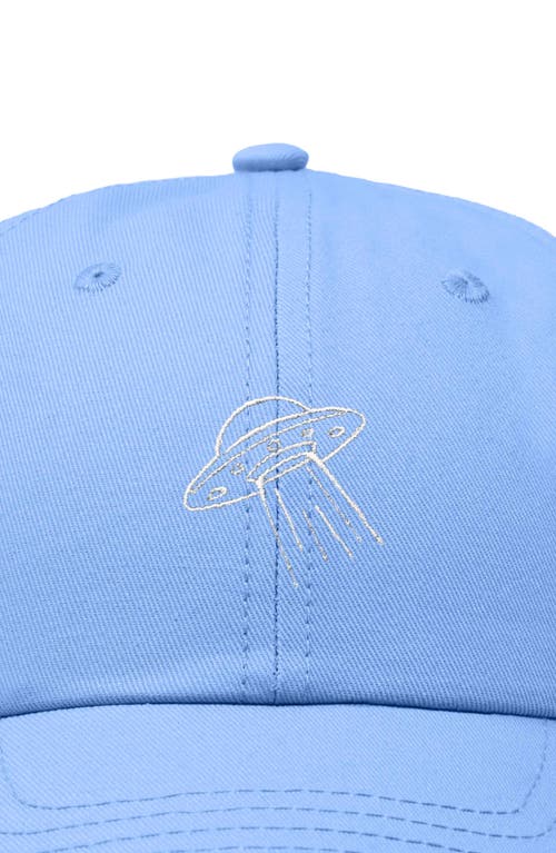 Dalix Ufo Embroidered Adjustable Dad Cap In Light Blue