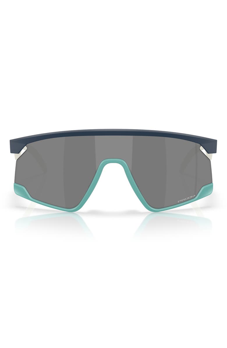 Oakley BXTR 39mm Prizm<sup>™</sup> Wrap Shield Sunglasses, Main, color, Matte Abyss/Prizm Black