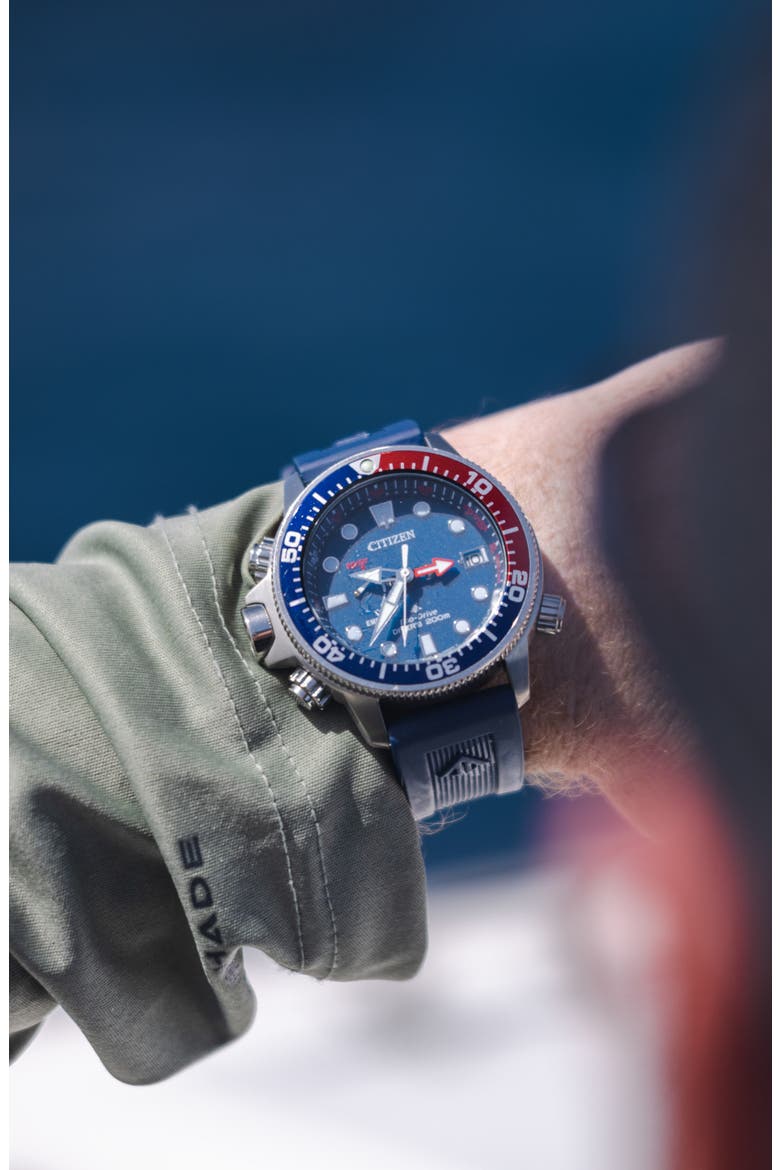 Promaster Aqualand 200M Depth Meter Watch, 46mm, Alternate, color, BLUE