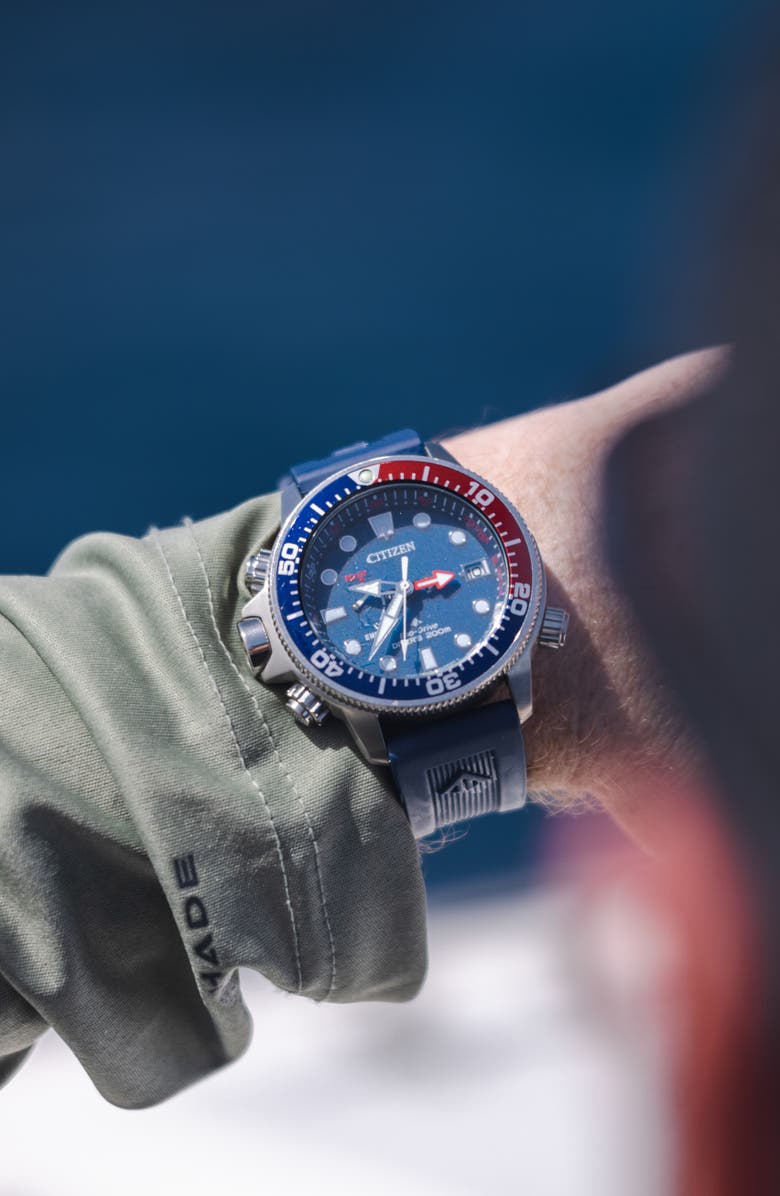 Citizen Promaster Aqualand 200M Depth Meter Watch, 46mm, Alternate, color, Blue