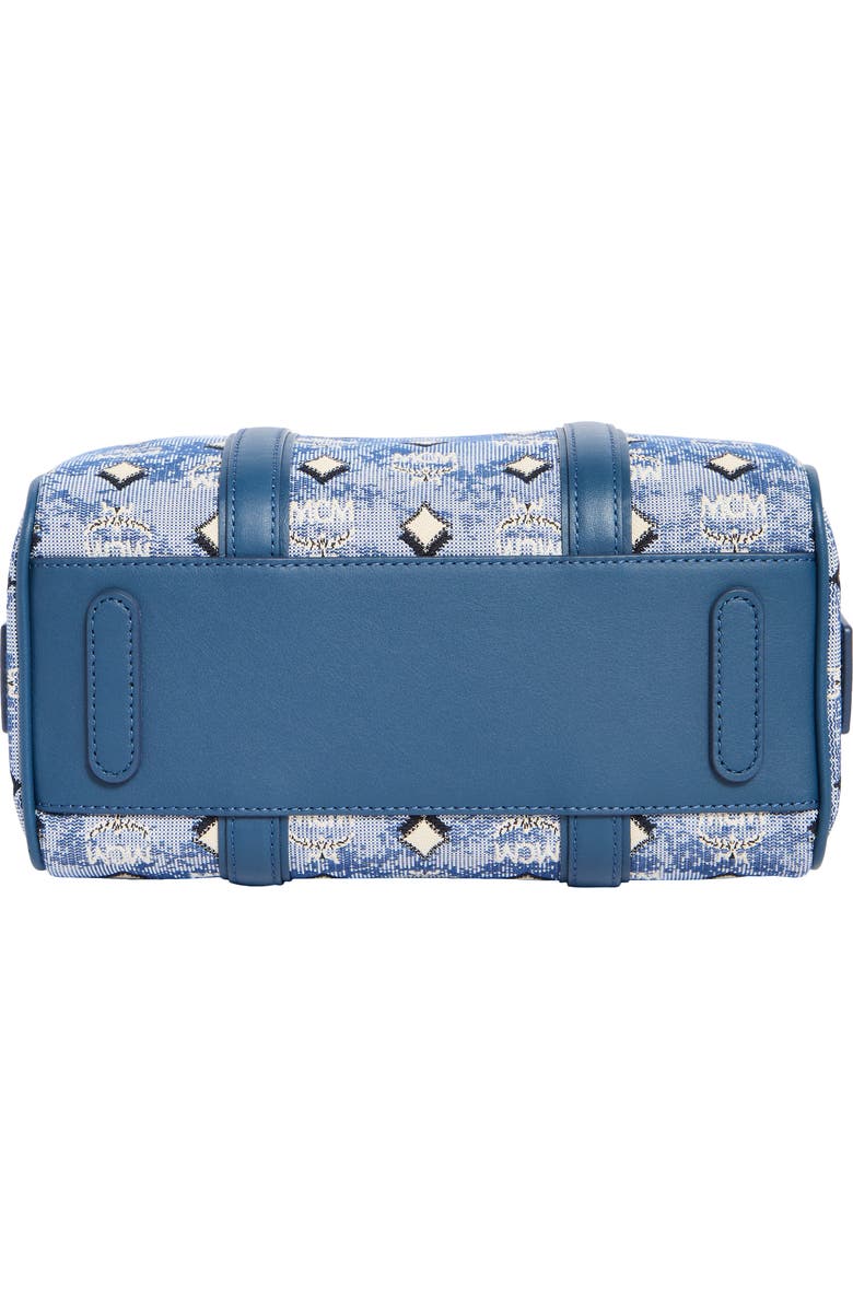 MCM Aren Barrel Bag, Alternate, color, Blue