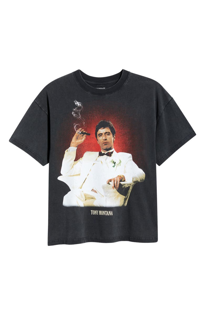 ID Supply Co I'm Scarface Cotton Graphic T-Shirt, Alternate, color, Black Wash