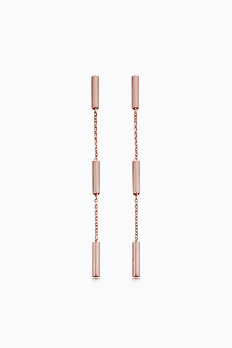 14K Gold Vicenza Drop Earrings, Main, color, Rose Gold
