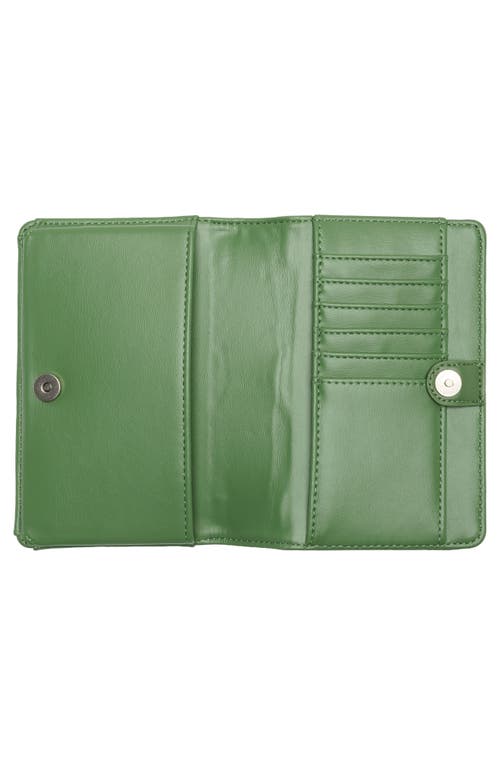 Steve Madden Studded Wallet On A Crossbody Strap In Green