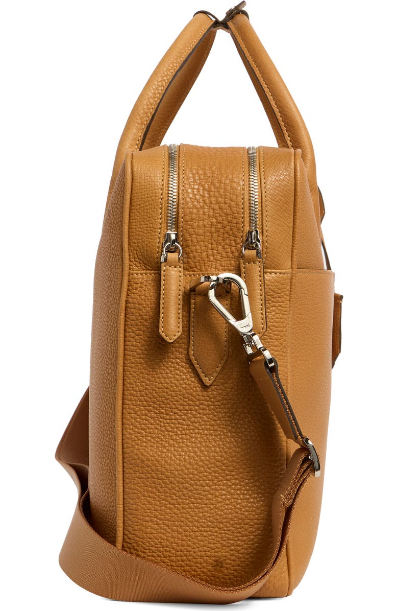 Longchamp Large Leather Briefcase, Alternate, color, Natural