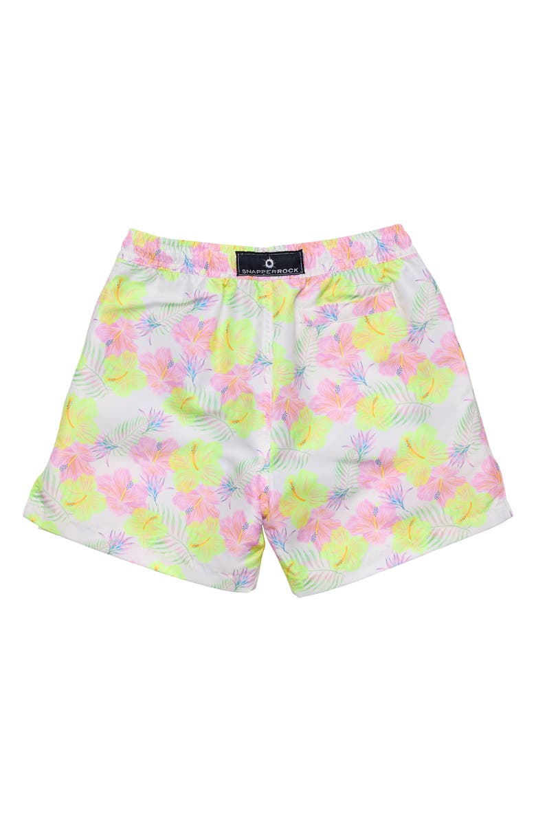 Snapper Rock Kids' Vacay UPF 50+ Swim Trunks, Alternate, color, Yellow Multi