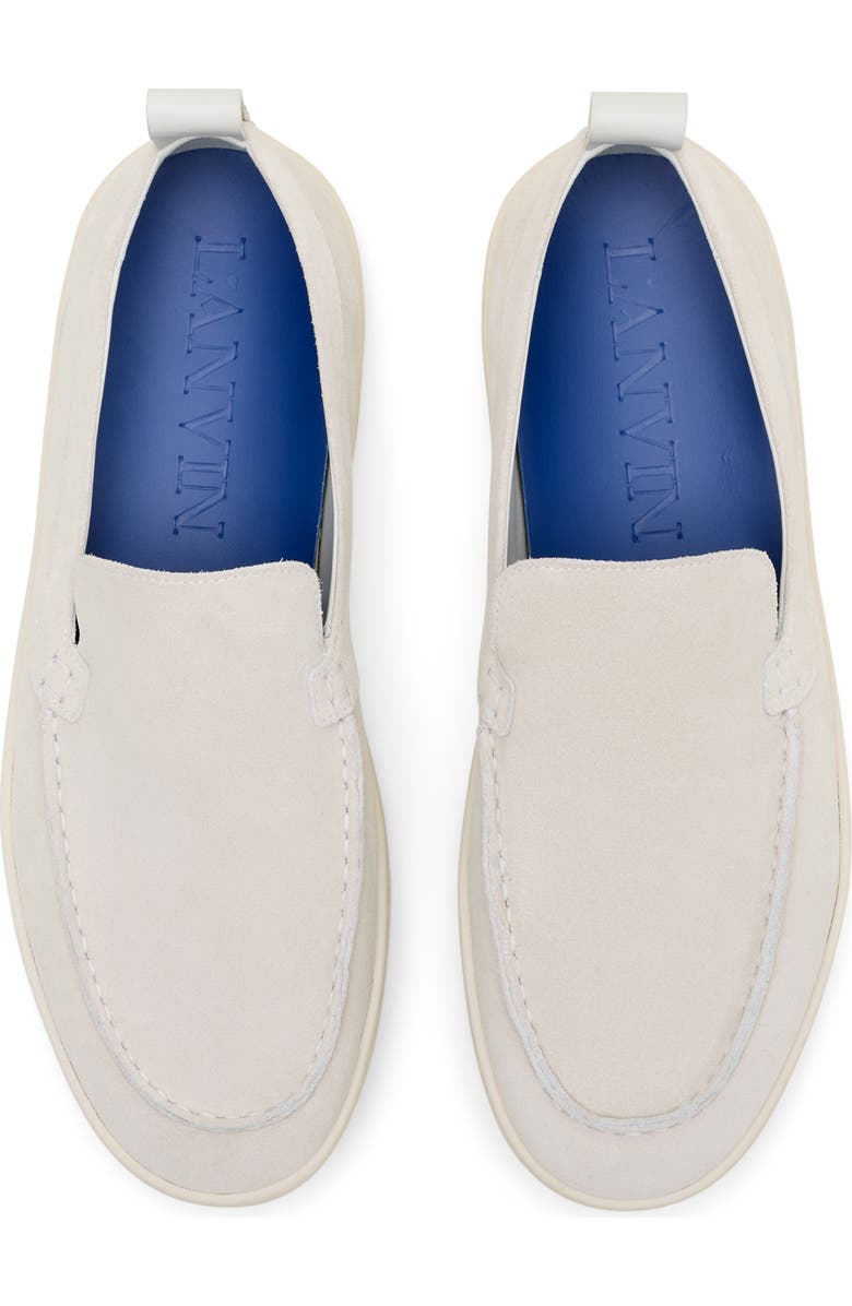Lanvin Cruiser Moccasins In Suede, Alternate, color, Beige