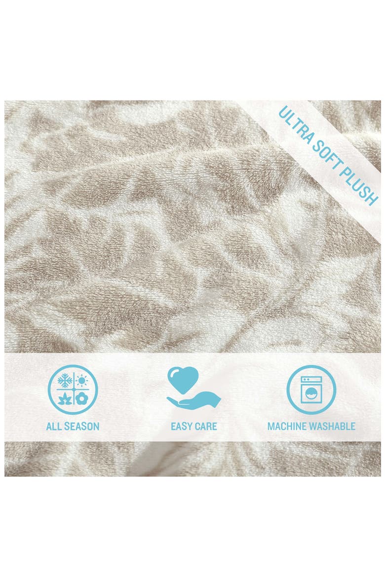 Costa Blanca Throw Blanket, Alternate, color, DARK BEIGE