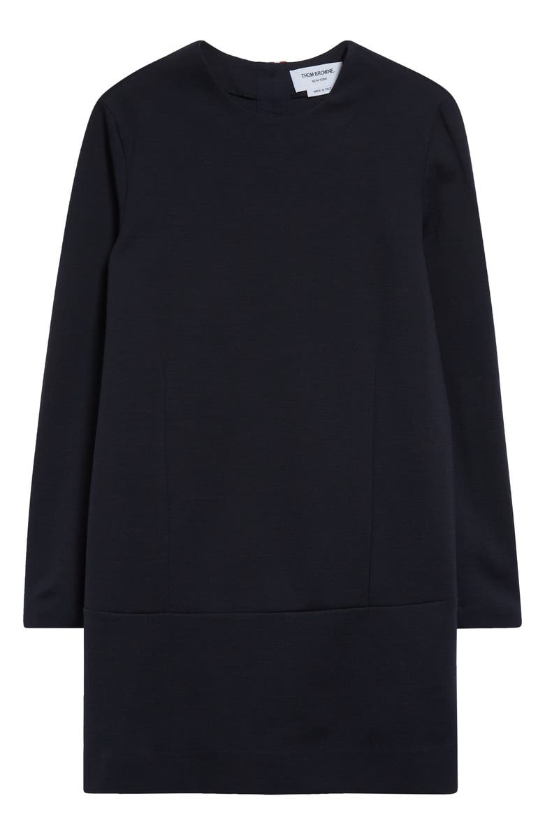 Thom Browne Long Sleeve Wool Blend Shift Dress, Alternate, color,