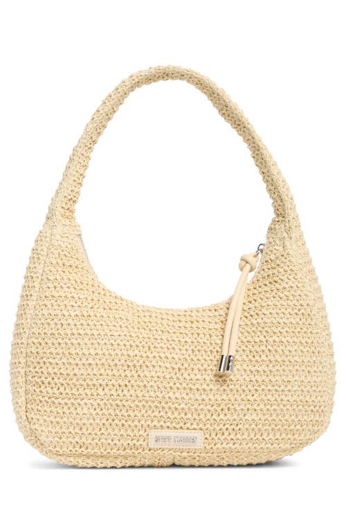 Steve Madden Embellished Woven Shoulder Bag In Raffia