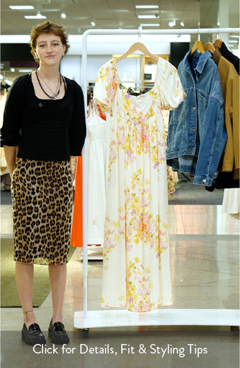 Delaney Floral Puff Sleeve Maxi Dress, sales video thumbnail