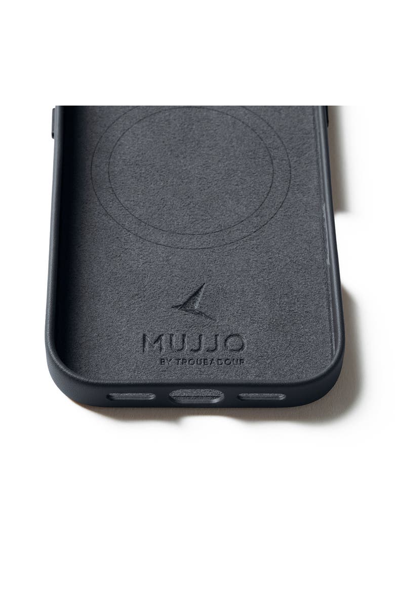 MUJJO Full Leather Case for iPhone 17, Alternate, color, Basalt Blue