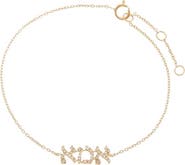 BY ADINA EDEN Diamond Pave Ima Nameplate Bracelet 14K