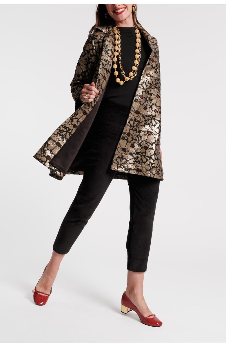 Frances Valentine Cornelia Swing Jacket Winter Anemone Jacquard, Alternate, color, 