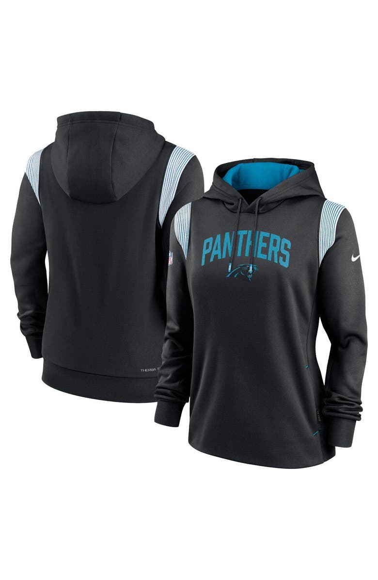 Nike Women's Nike Black Carolina Panthers Sideline Stack Performance Pullover Hoodie, Main, color, Black