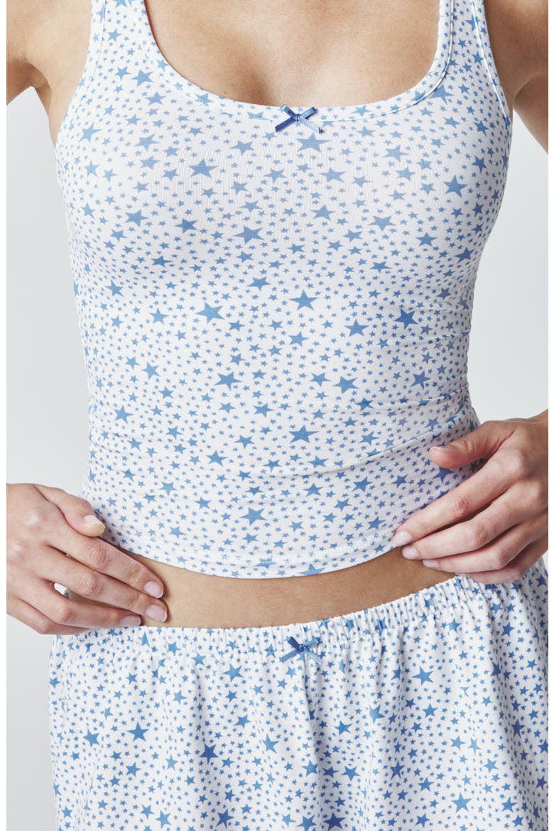 Tank Top & Shorts Pajama Set, Alternate, color, STARDUST