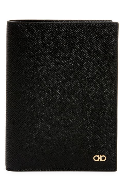 Micro Gancio Leather Passport Holder