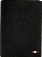 FERRAGAMO Micro Gancio Leather Passport Holder