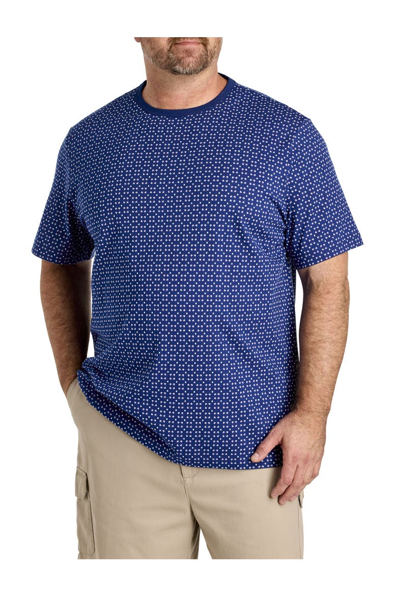 Big & Tall Moisture-Wicking Petal Printed T-Shirt, Main, color, BLUE DEPTHS