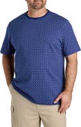 Harbor Bay by DXL Big & Tall Moisture-Wicking Petal Printed T-Shirt