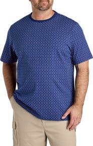 Harbor Bay by DXL Big & Tall Moisture-Wicking Petal Printed T-Shirt