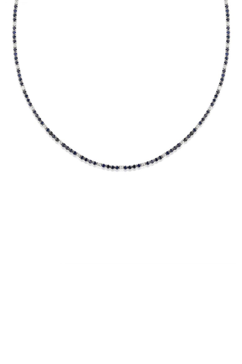 Sapphire & Diamond Eternity Necklace, Alternate, color, WHITE/ DIAMOND/ SAPPHIRE