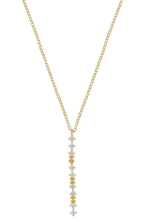 Mykonos 18K Yellow Gold Diamond Y-Necklace