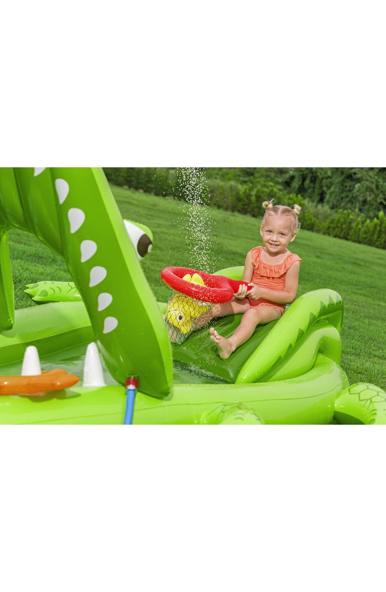 H2OGO! Inflatable Water Play Center & Pool, Later Gator, Alternate, color, Green