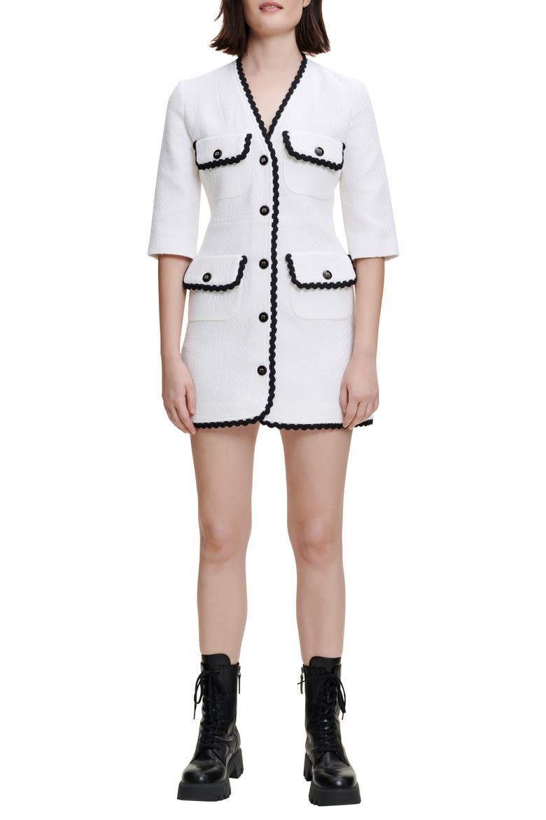 Ritosio Bouclé Style Dress, Main, color, ECRU